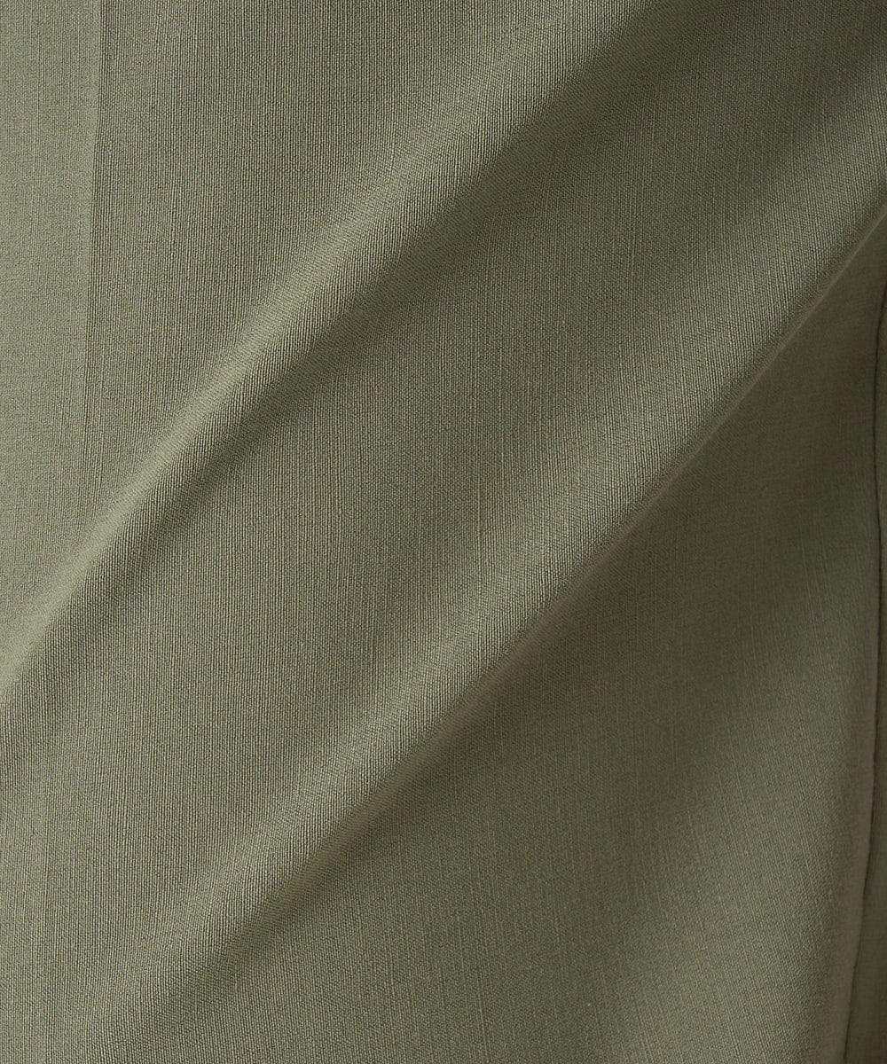 PZLHT01230 GEORGES RECH(ジョルジュ・レッシュ)  [セットアップ対応]スマッシュリネンワンタックストレートパンツ カーキ