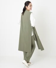 PZLHT01230 GEORGES RECH(ジョルジュ・レッシュ)  [セットアップ対応]スマッシュリネンワンタックストレートパンツ カーキ