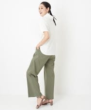 PZLHT01230 GEORGES RECH(ジョルジュ・レッシュ)  [セットアップ対応]スマッシュリネンワンタックストレートパンツ カーキ