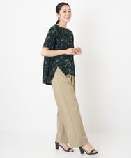 PZLHT01230 GEORGES RECH(ジョルジュ・レッシュ)  [セットアップ対応]スマッシュリネンワンタックストレートパンツ カーキ
