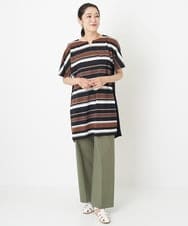 PZLHT01230 GEORGES RECH(ジョルジュ・レッシュ)  [セットアップ対応]スマッシュリネンワンタックストレートパンツ カーキ