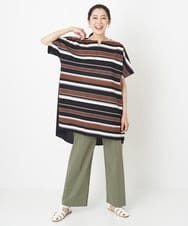 PZLHT01230 GEORGES RECH(ジョルジュ・レッシュ)  [セットアップ対応]スマッシュリネンワンタックストレートパンツ カーキ