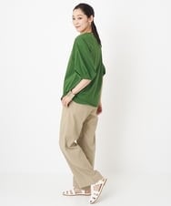 PZLHT01230 GEORGES RECH(ジョルジュ・レッシュ)  [セットアップ対応]スマッシュリネンワンタックストレートパンツ カーキ
