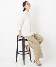 PZLHT01230 GEORGES RECH(ジョルジュ・レッシュ)  [セットアップ対応]スマッシュリネンワンタックストレートパンツ カーキ