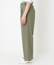 PZLHT01230 GEORGES RECH(ジョルジュ・レッシュ)  [セットアップ対応]スマッシュリネンワンタックストレートパンツ カーキ