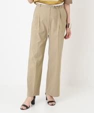 PZLHT01230 GEORGES RECH(ジョルジュ・レッシュ)  [セットアップ対応]スマッシュリネンワンタックストレートパンツ ベージュ