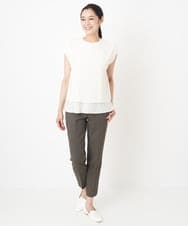 PZLHT09210 GEORGES RECH(ジョルジュ・レッシュ) [接触冷感/速乾/日本製]スリムテーパードセンタープレスパンツ ラベンダー