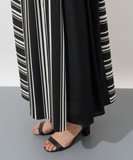 PZLHW34390 GEORGES RECH(ジョルジュ・レッシュ)  [セットアップ対応]ランダムストライプサイドプリーツパンツ ブラック