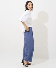 PZLHX37210 GEORGES RECH(ジョルジュ・レッシュ)  [日本製]ツイルタックワイドストレートパンツ ブルー