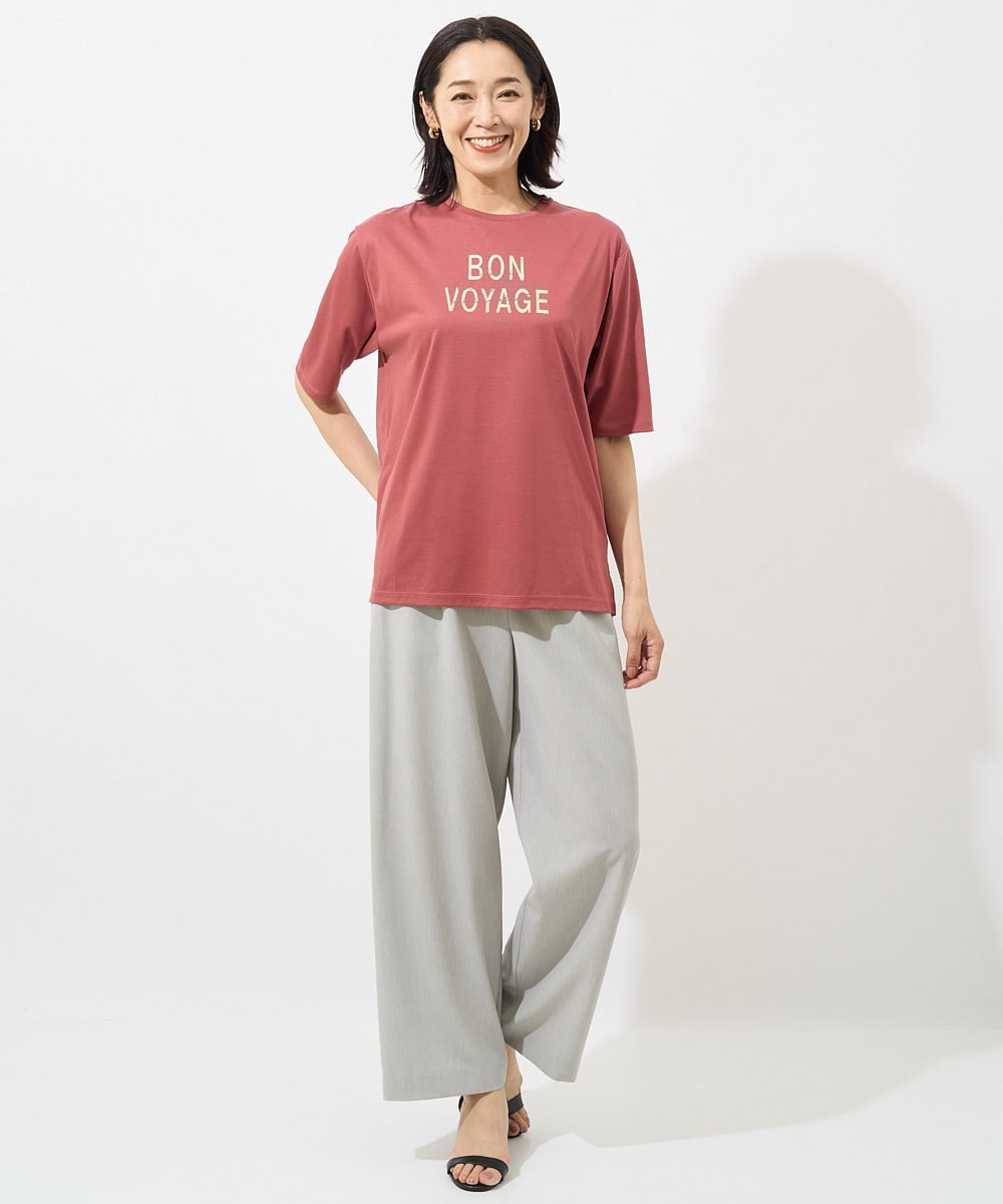 PZLHX37210 GEORGES RECH(ジョルジュ・レッシュ)  [日本製]ツイルタックワイドストレートパンツ ブルー