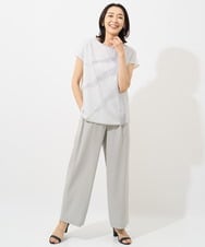 PZLHX37210 GEORGES RECH(ジョルジュ・レッシュ)  [日本製]ツイルタックワイドストレートパンツ ブルー