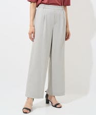 PZLHX37210 GEORGES RECH(ジョルジュ・レッシュ)  [日本製]ツイルタックワイドストレートパンツ ライトグレー