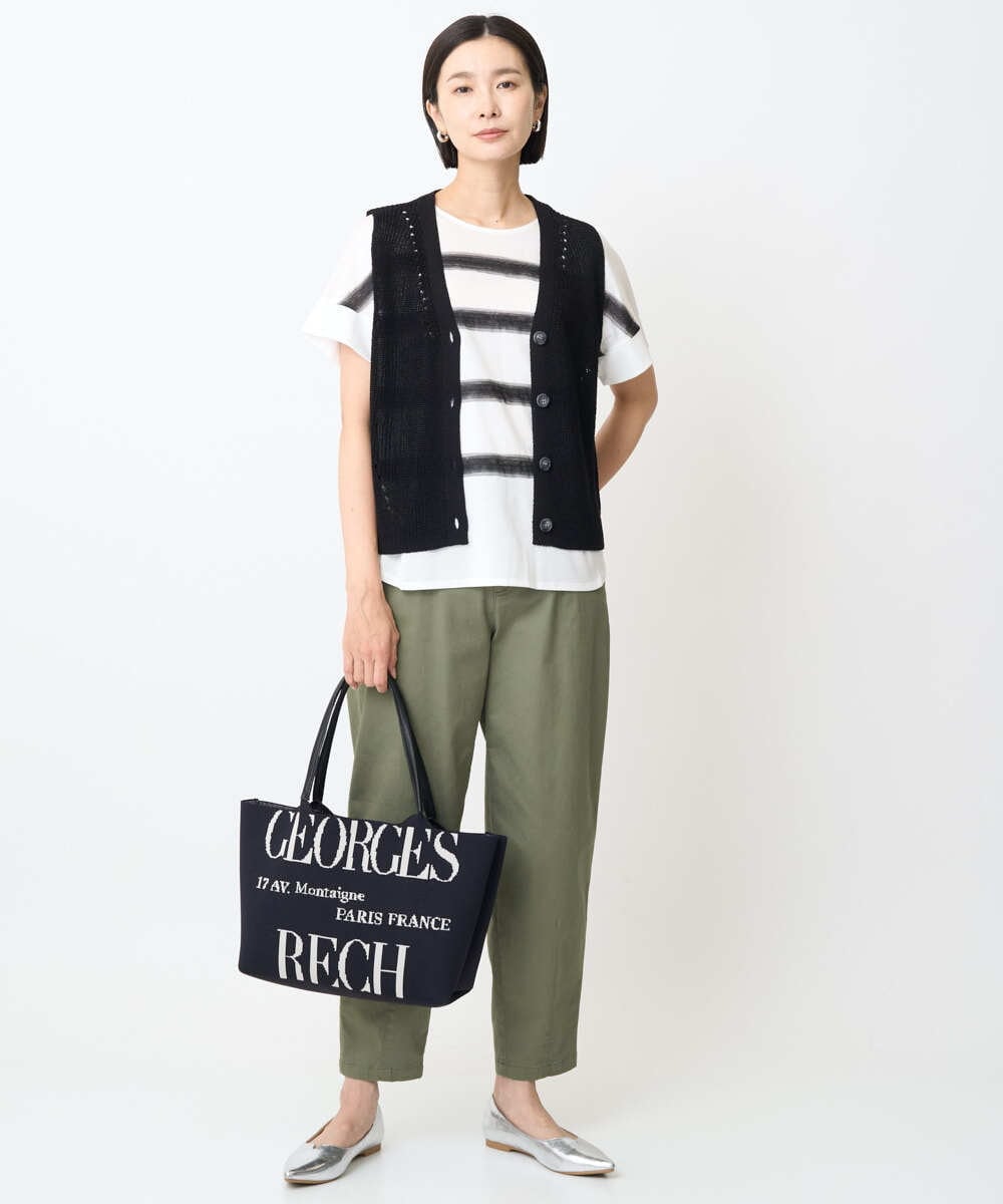 PZLJB33250 GEORGES RECH(ジョルジュ・レッシュ) バレルレックテーパードパンツ カーキ