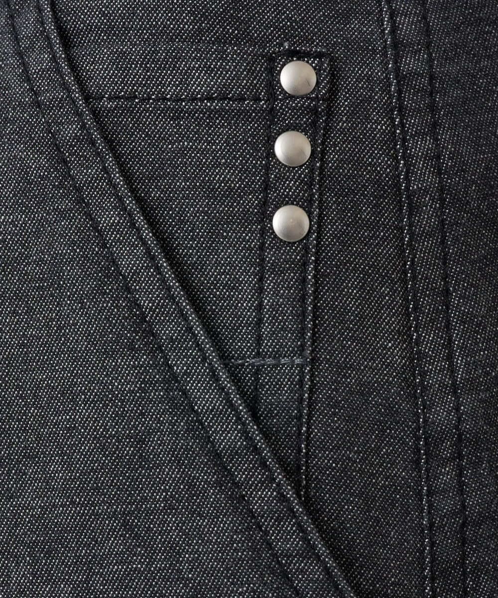 PZLJB40290 GEORGES RECH(ジョルジュ・レッシュ)  [セットアップ対応]バレルワイドブラックデニムパンツ ブラック