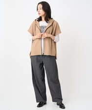 PZLJB40290 GEORGES RECH(ジョルジュ・レッシュ)  [セットアップ対応]バレルワイドブラックデニムパンツ ブラック
