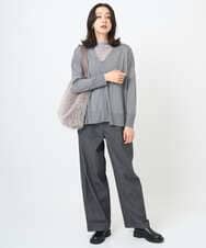PZLJB40290 GEORGES RECH(ジョルジュ・レッシュ)  [セットアップ対応]バレルワイドブラックデニムパンツ ブラック