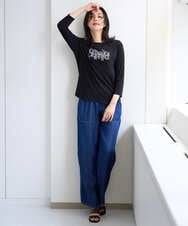 PZLJE08270 GEORGES RECH(ジョルジュ・レッシュ)  [セットアップ対応]ライトデニムイージーワイドパンツ ネイビー