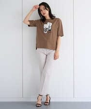 PZLJE09230 GEORGES RECH(ジョルジュ・レッシュ)  [日本製]セミフレアスティックパンツ ベージュ