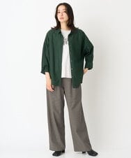PZLJE18330 GEORGES RECH(ジョルジュ・レッシュ) ガンクラブチェックハイウエストワイドパンツ ベージュ