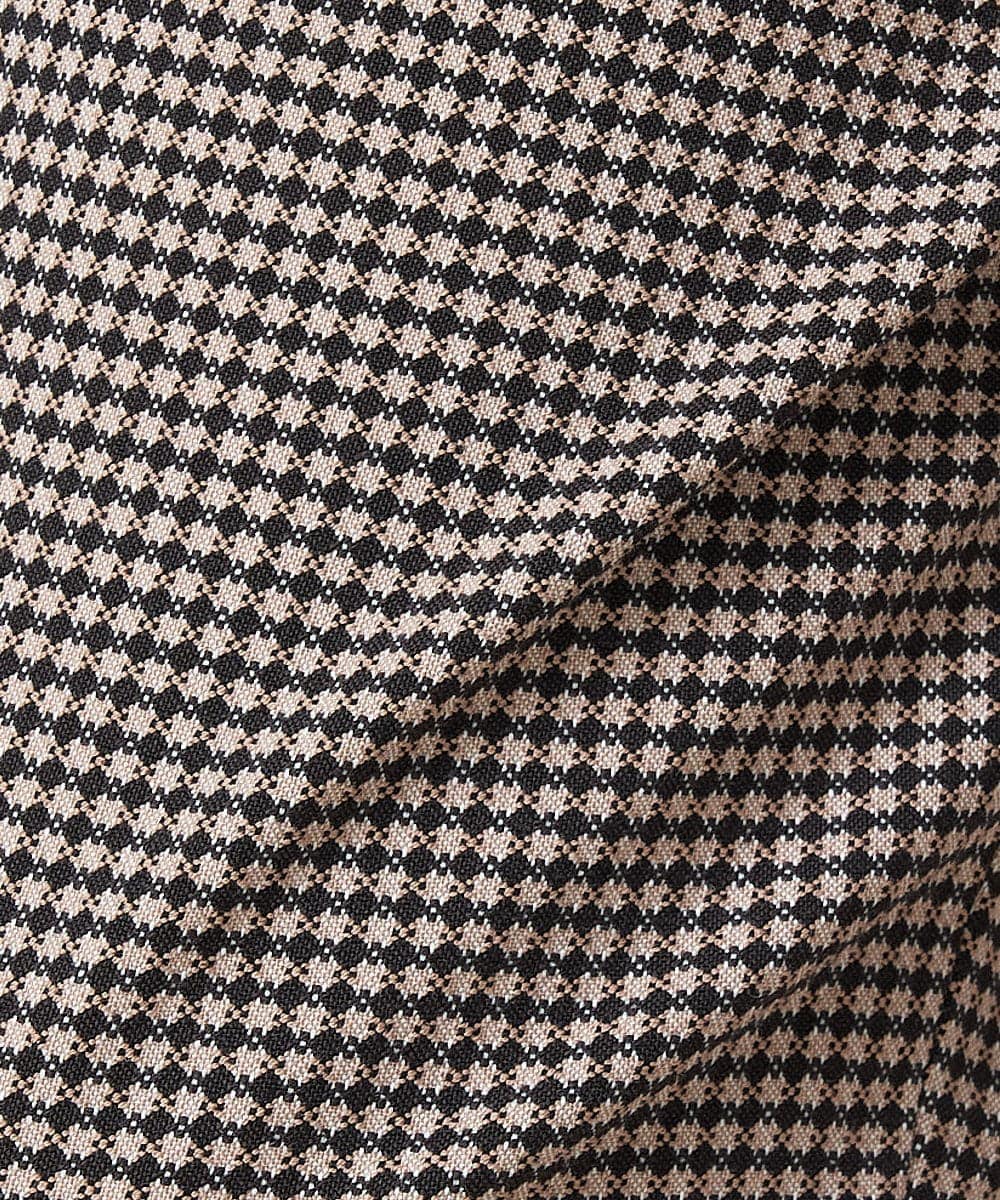 PZLJP35210 GEORGES RECH(ジョルジュ・レッシュ) 千鳥柄テーパードパンツ ブラウン