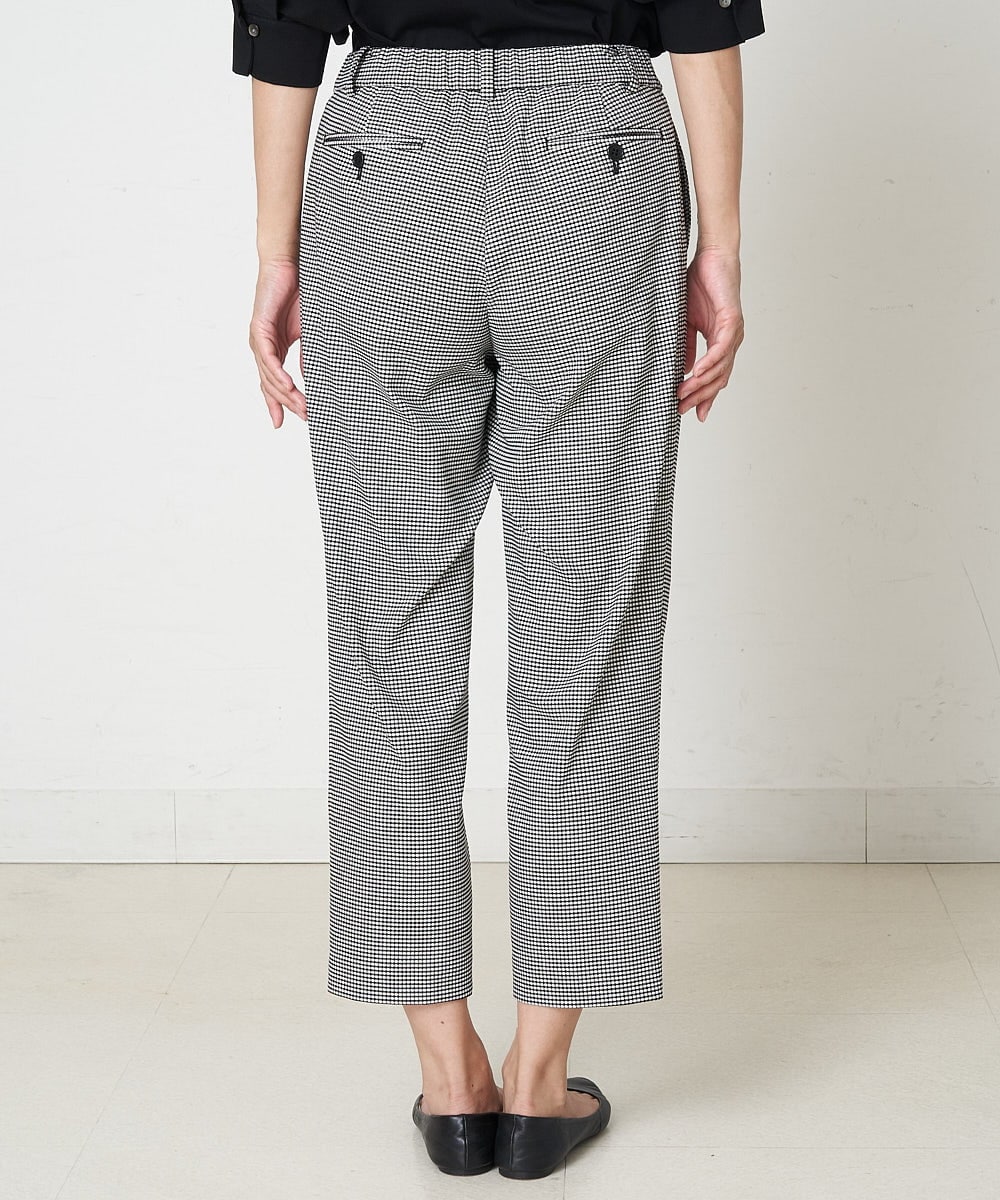 PZLJP35210 GEORGES RECH(ジョルジュ・レッシュ) 千鳥柄テーパードパンツ ブラック