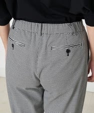 PZLJP35210 GEORGES RECH(ジョルジュ・レッシュ) 千鳥柄テーパードパンツ ブラック