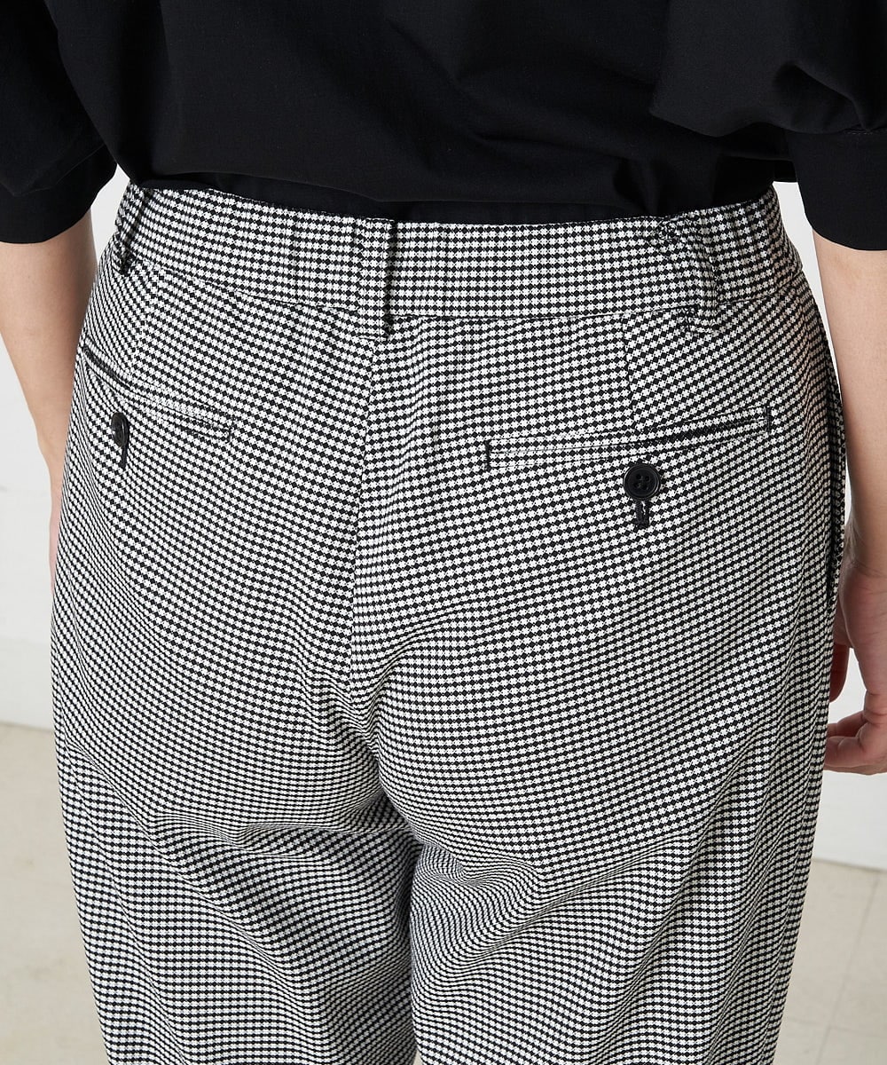 PZLJP35210 GEORGES RECH(ジョルジュ・レッシュ) 千鳥柄テーパードパンツ ブラック