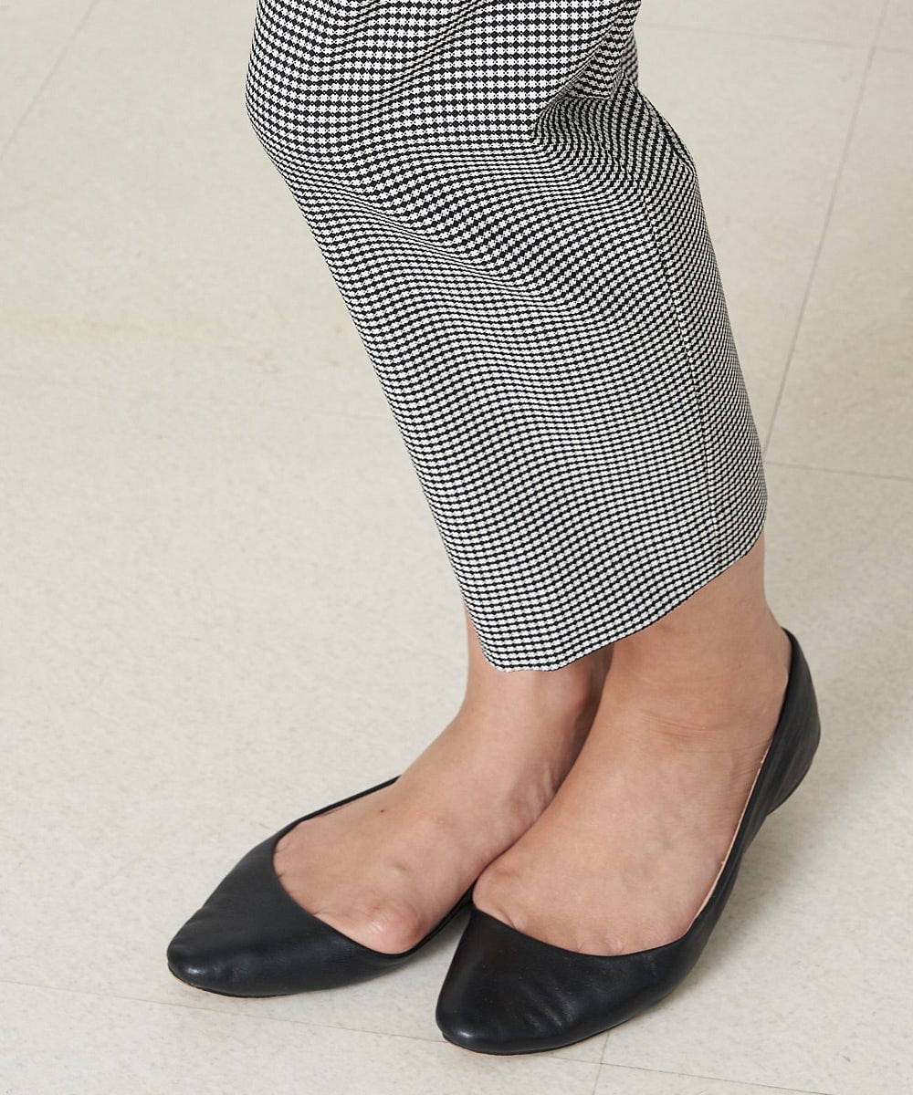 PZLJP35210 GEORGES RECH(ジョルジュ・レッシュ) 千鳥柄テーパードパンツ ブラック