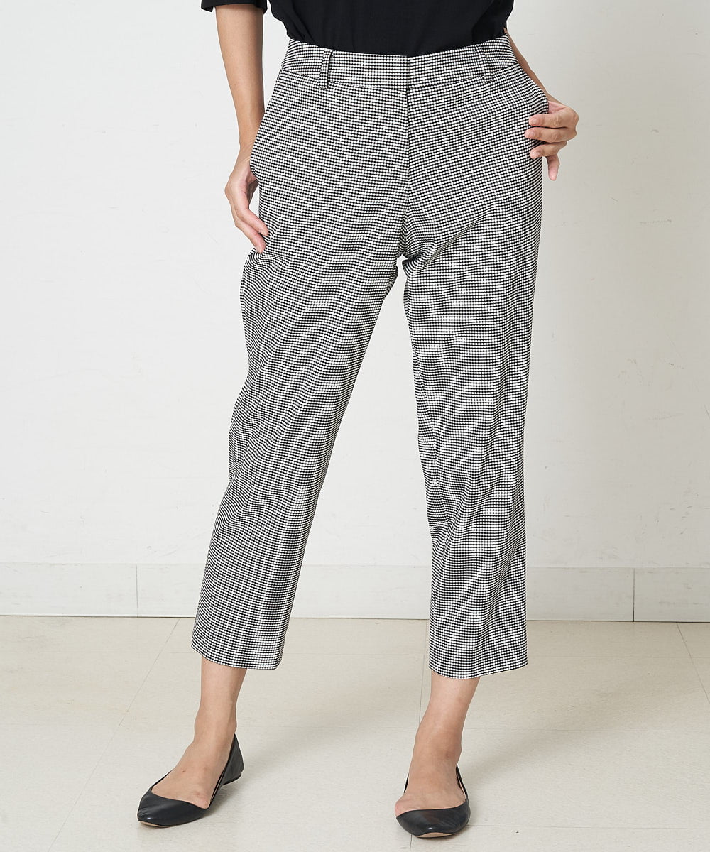 PZLJP35210 GEORGES RECH(ジョルジュ・レッシュ) 千鳥柄テーパードパンツ ブラック