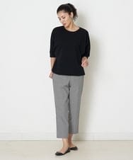 PZLJP35210 GEORGES RECH(ジョルジュ・レッシュ) 千鳥柄テーパードパンツ ブラック