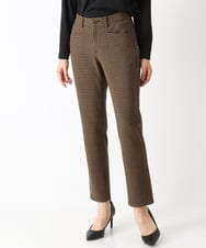 PZLJQ45210 GEORGES RECH(ジョルジュ・レッシュ) 【美脚】チェックスティックパンツ ブラウン