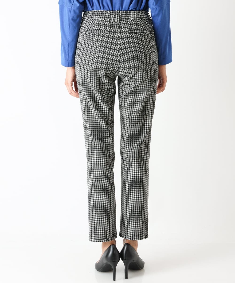 PZLJQ45210 GEORGES RECH(ジョルジュ・レッシュ) 【美脚】チェックスティックパンツ ブラック