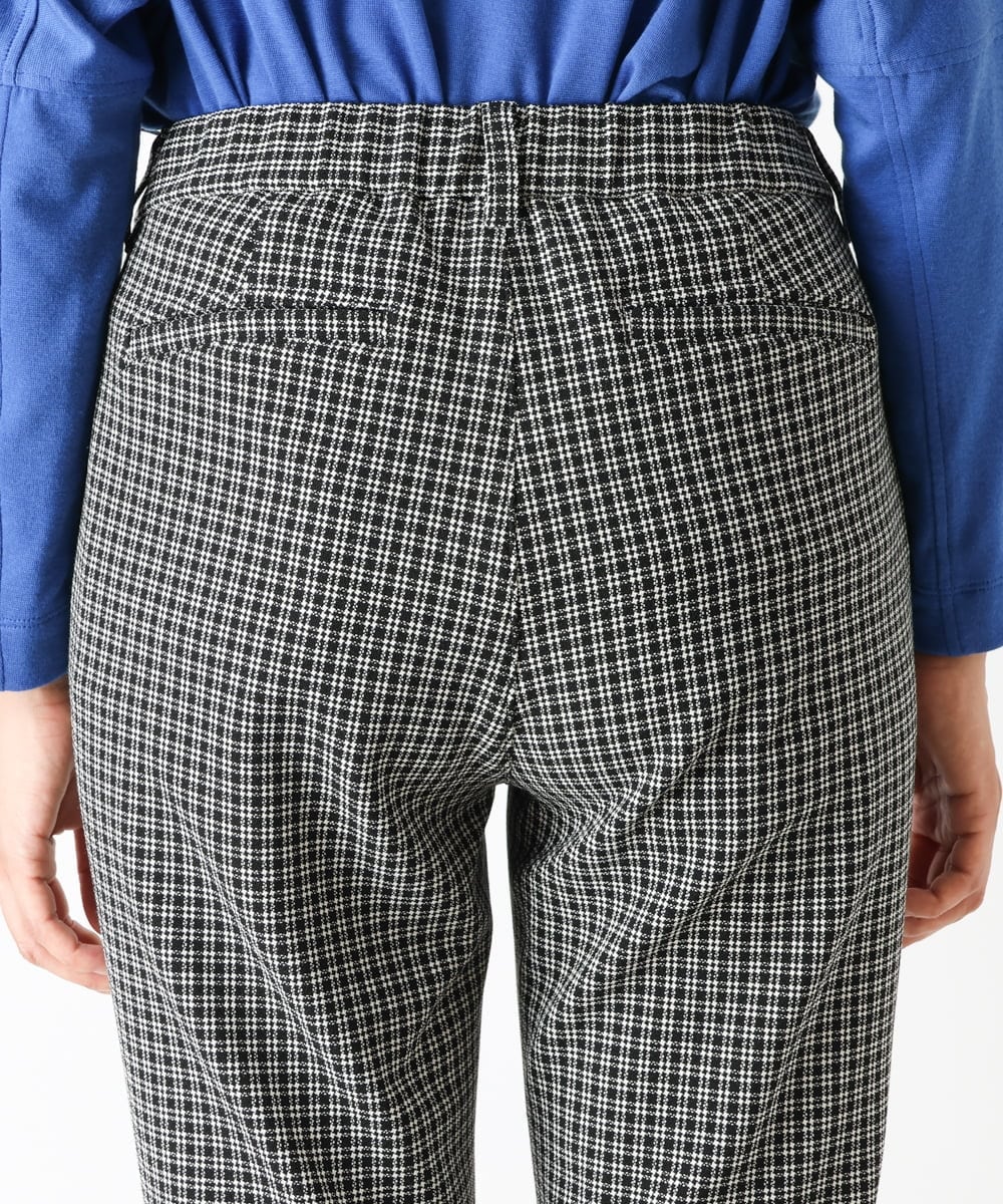 PZLJQ45210 GEORGES RECH(ジョルジュ・レッシュ) 【美脚】チェックスティックパンツ ブラック