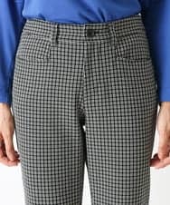 PZLJQ45210 GEORGES RECH(ジョルジュ・レッシュ) 【美脚】チェックスティックパンツ ブラック