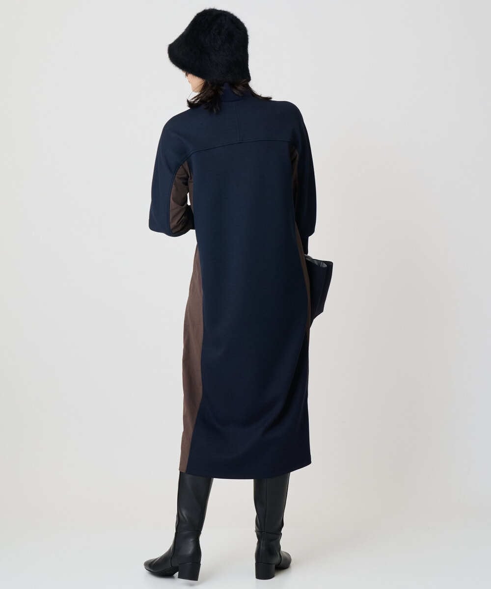 PZPAD01390 GEORGES RECH(ジョルジュ・レッシュ) ダンボールタフタドッキングワンピース ブラック