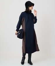 PZPAD01390 GEORGES RECH(ジョルジュ・レッシュ) ダンボールタフタドッキングワンピース ブラック