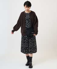 PZPAD22450 GEORGES RECH(ジョルジュ・レッシュ)  [日本製]ダブルフェイスロゴワンピース ブラック系