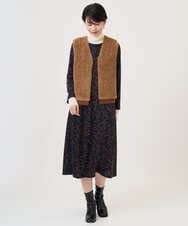PZPAD22450 GEORGES RECH(ジョルジュ・レッシュ)  [日本製]ダブルフェイスロゴワンピース ブラック系
