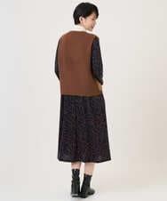 PZPAD22450 GEORGES RECH(ジョルジュ・レッシュ)  [日本製]ダブルフェイスロゴワンピース ブラック系