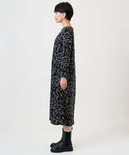 PZPAD22450 GEORGES RECH(ジョルジュ・レッシュ)  [日本製]ダブルフェイスロゴワンピース ブラック系