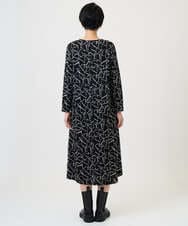 PZPAD22450 GEORGES RECH(ジョルジュ・レッシュ)  [日本製]ダブルフェイスロゴワンピース ブラック系