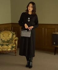 PZPAG42390 GEORGES RECH(ジョルジュ・レッシュ) ジャージーAラインワンピース ブラック