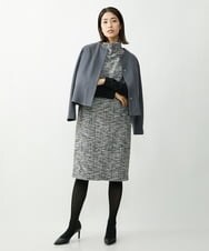 PZPCT06360 GEORGES RECH(ジョルジュ・レッシュ) ツイードジャージーワンピース ブラック