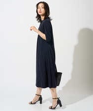 PZPGD11330 GEORGES RECH(ジョルジュ・レッシュ) ドライタッチジャージーフレアワンピース ネイビー