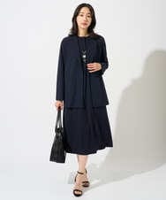 PZPGD11330 GEORGES RECH(ジョルジュ・レッシュ) ドライタッチジャージーフレアワンピース ネイビー