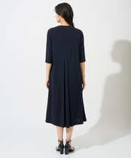 PZPGD11330 GEORGES RECH(ジョルジュ・レッシュ) ドライタッチジャージーフレアワンピース ネイビー