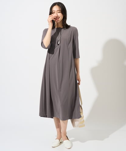 PZPGD11330 GEORGES RECH ドライタッチジャージーフレアワンピース