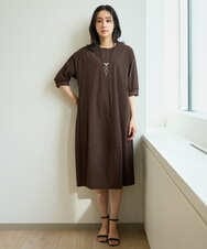 PZPHE61390 GEORGES RECH(ジョルジュ・レッシュ) シアージャージーコクーンワンピース ネイビー