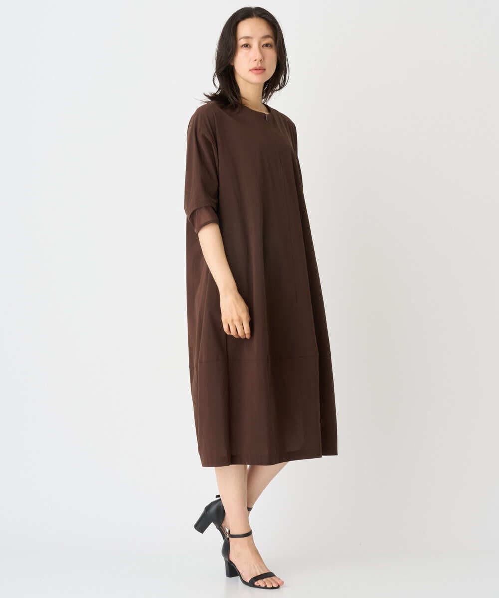 PZPHE61390 GEORGES RECH(ジョルジュ・レッシュ) シアージャージーコクーンワンピース ネイビー