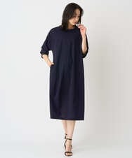 PZPHE61390 GEORGES RECH(ジョルジュ・レッシュ) シアージャージーコクーンワンピース ネイビー